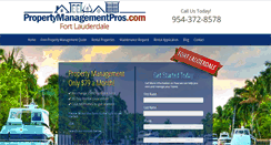 Desktop Screenshot of fortlauderdalepropertymanagementpros.com